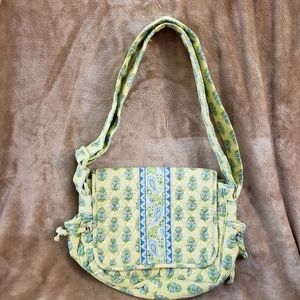 Vera Bradley Lindsay Crossbody Messenger Citrus Blue Yellow Purse Bag Handbag
